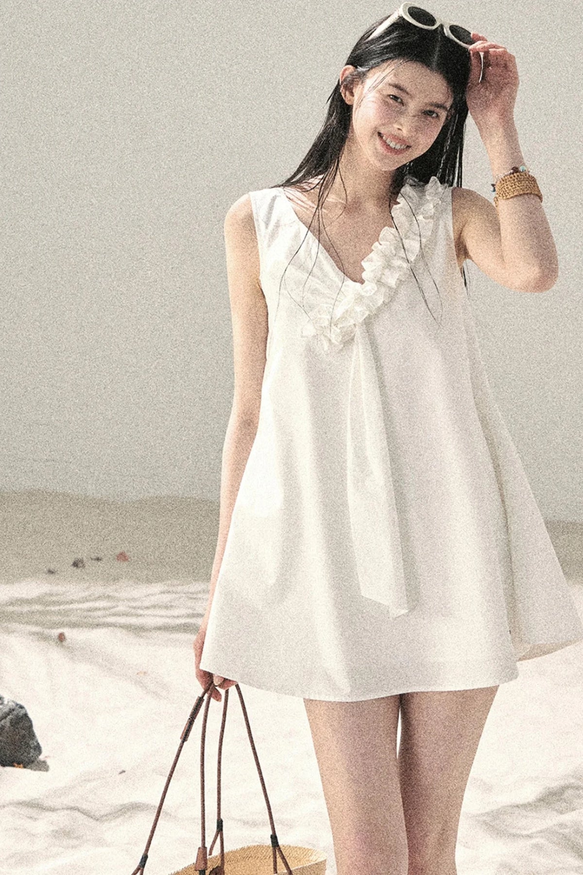 Seaside Breeze Ruffled Dress