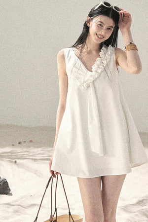 Seaside Breeze Ruffled Dress