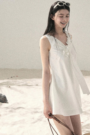 Seaside Breeze Ruffled Dress