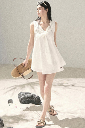 Seaside Breeze Ruffled Dress