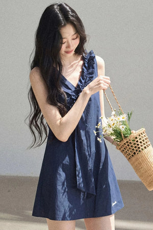 Seaside Breeze Ruffled Dress