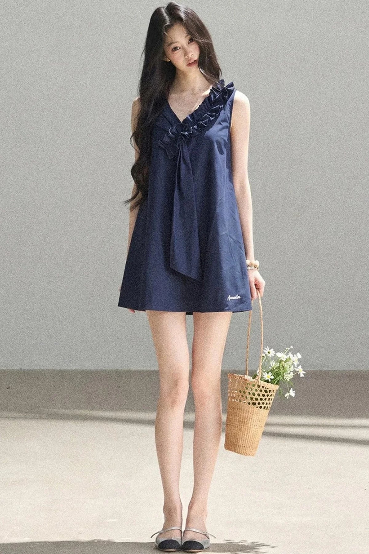 Seaside Breeze Ruffled Dress