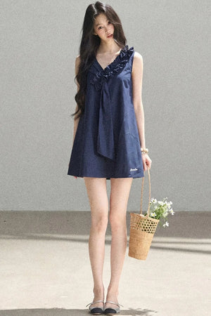 Seaside Breeze Ruffled Dress
