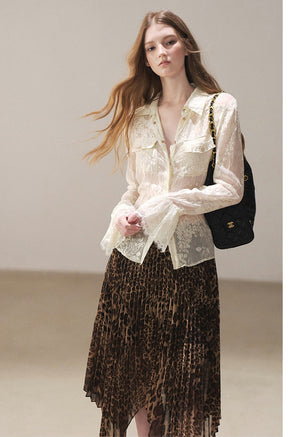 Semi-Sheer Lace Shirt