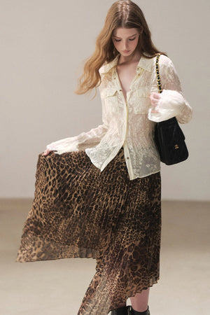 Semi-Sheer Lace Shirt