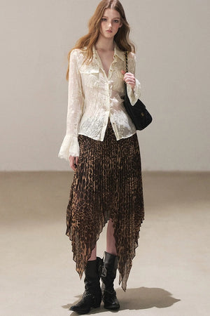 Semi-Sheer Lace Shirt