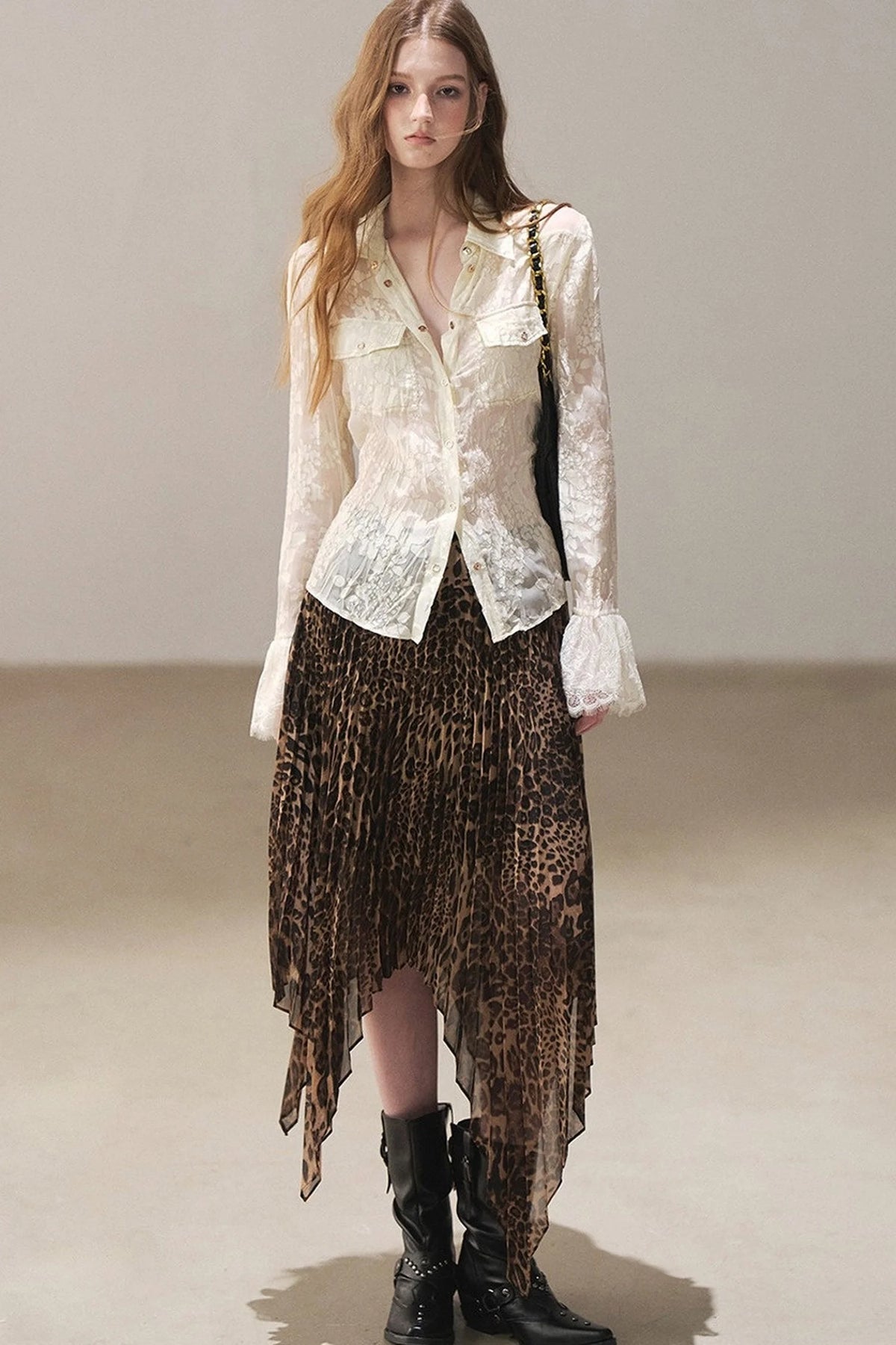 Semi-Sheer Lace Shirt