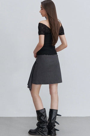 Semi-Transparent Lace Modal Top