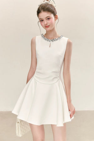 Sequin Collar Sleeveless Dress