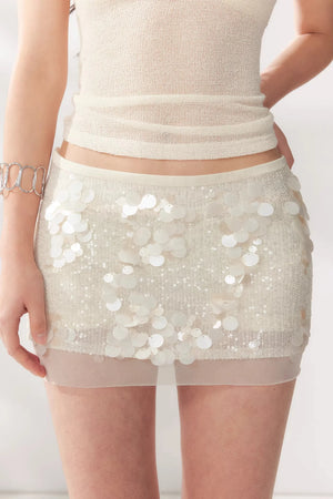 Sequin High-Waisted Skirt Suit Set-Up