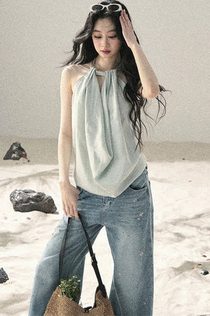 Sequin Straight Leg Jeans