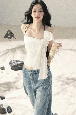 Sequin Straight Leg Jeans