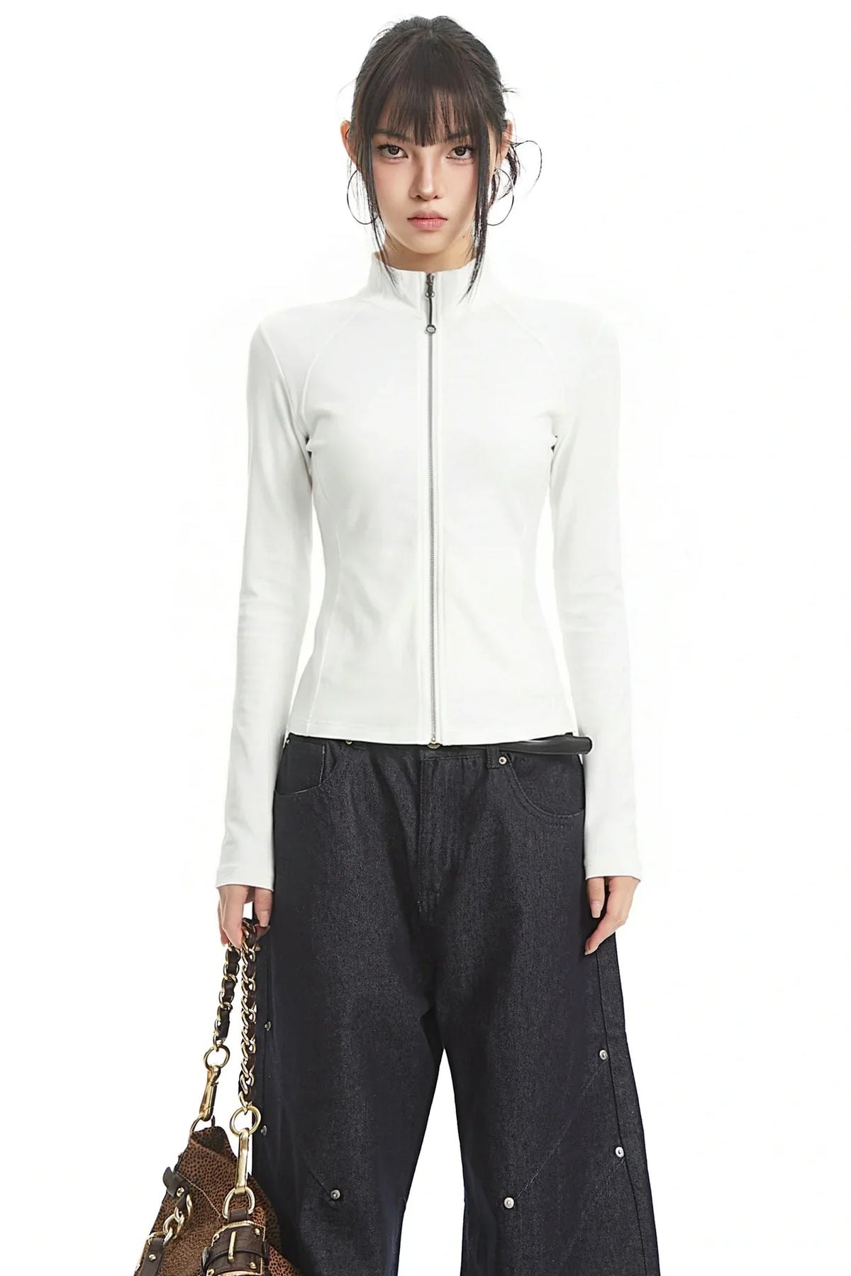 Sexy Black Fleece Cardigan Jacket