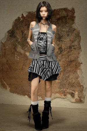 Sexy Retro Striped Skirt