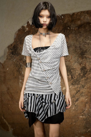 Sexy Retro Striped Skirt