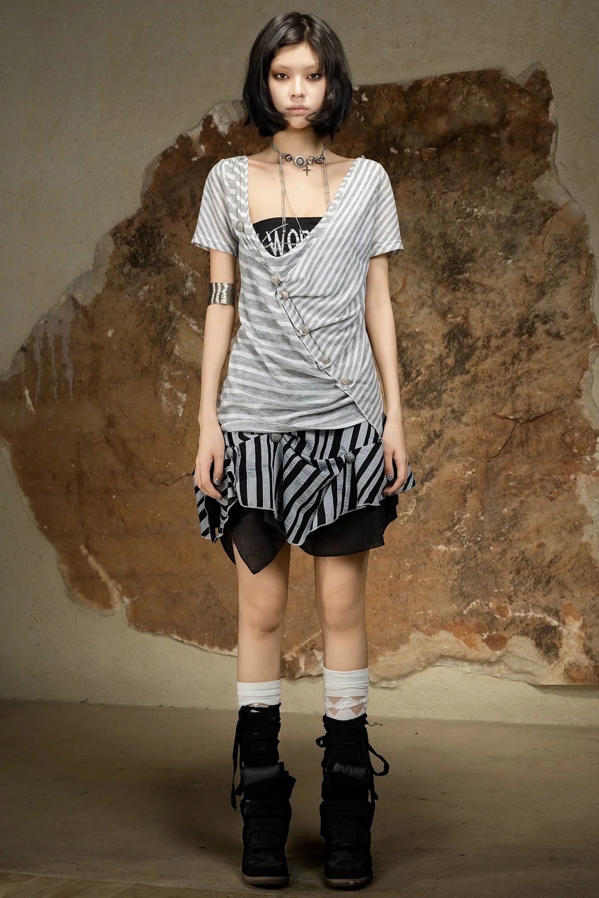 Sexy Retro Striped Skirt