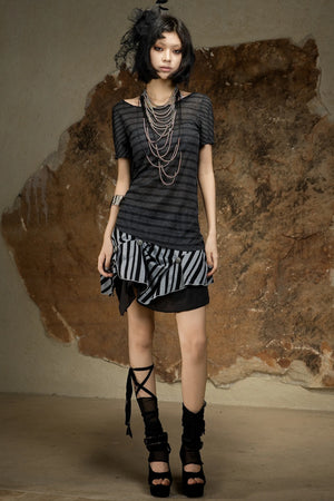Sexy Retro Striped Skirt