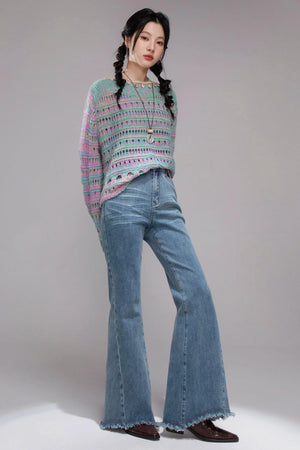 Shaping Blue Flared Jeans