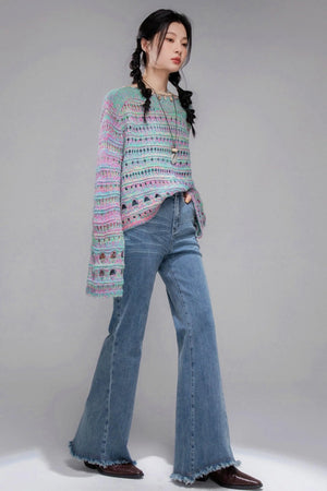 Shaping Blue Flared Jeans