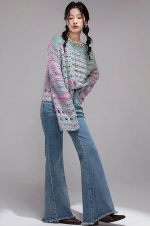 Shaping Blue Flared Jeans