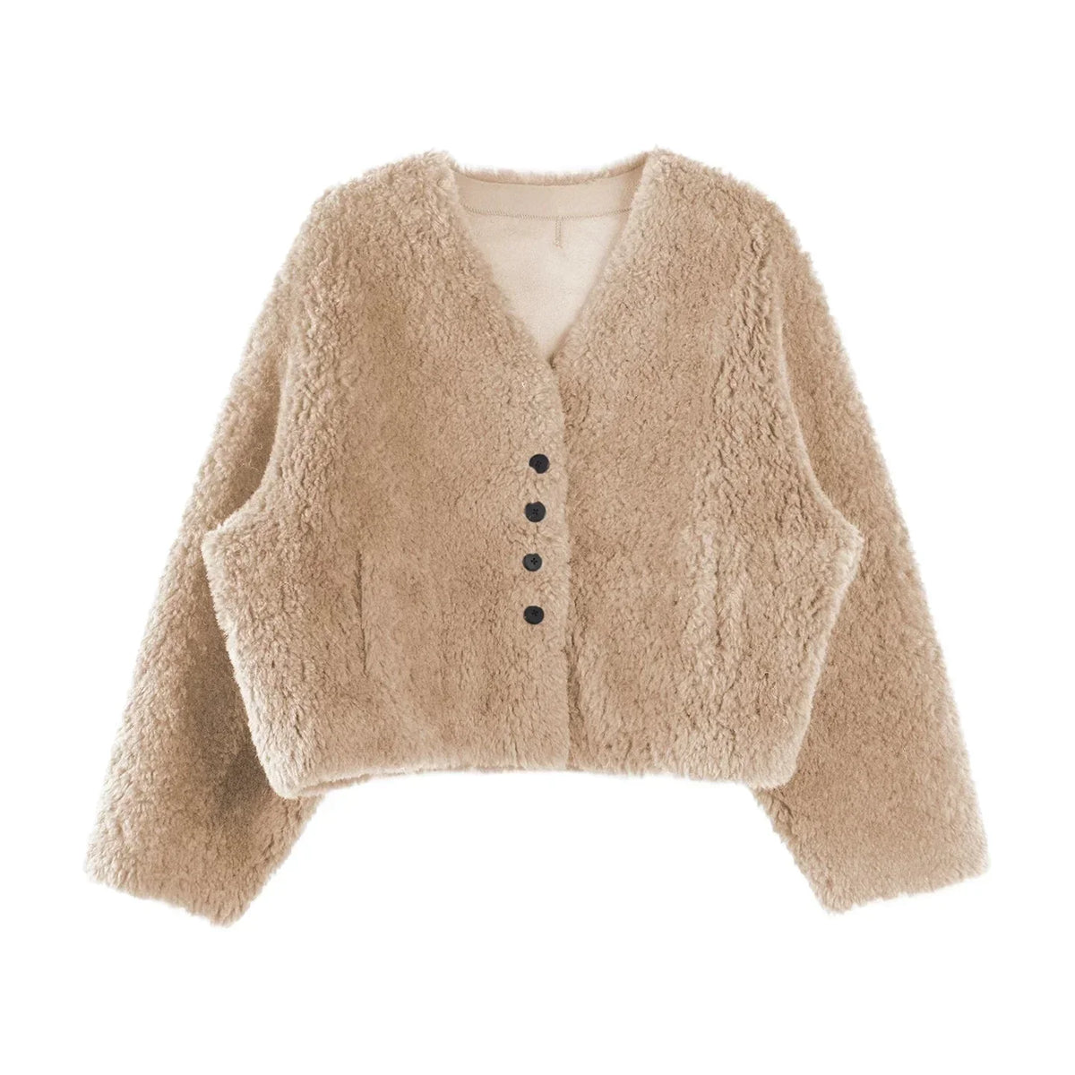 Shearling Wool Short Coat