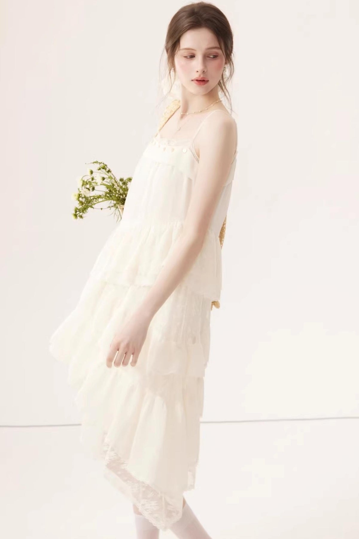 Sheer Irregular A-Line Dress