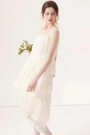 Sheer Irregular A-Line Dress