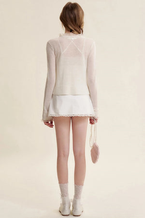 Sheer Organza Mohair Cardigan