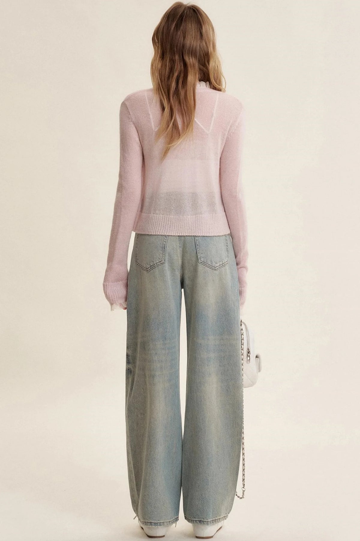 Sheer Organza Mohair Cardigan