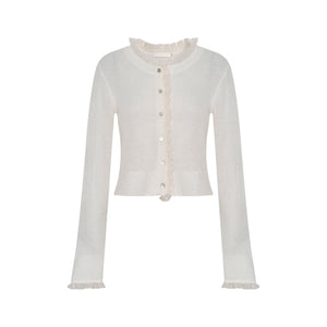 Sheer Organza Mohair Cardigan