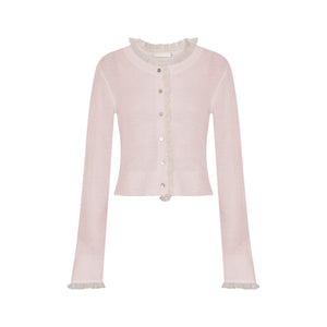 Sheer Organza Mohair Cardigan