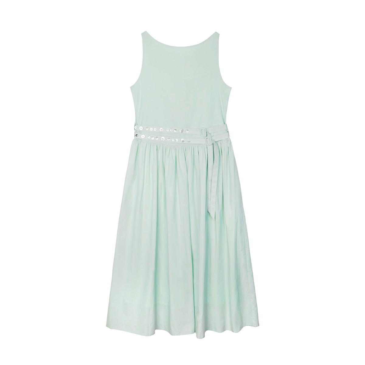 Shell Belt Sleeveless Midi Dress