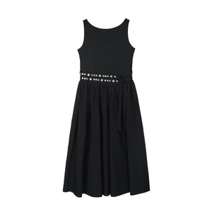 Shell Belt Sleeveless Midi Dress
