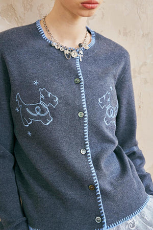 Shell Motif Warm Cardigan