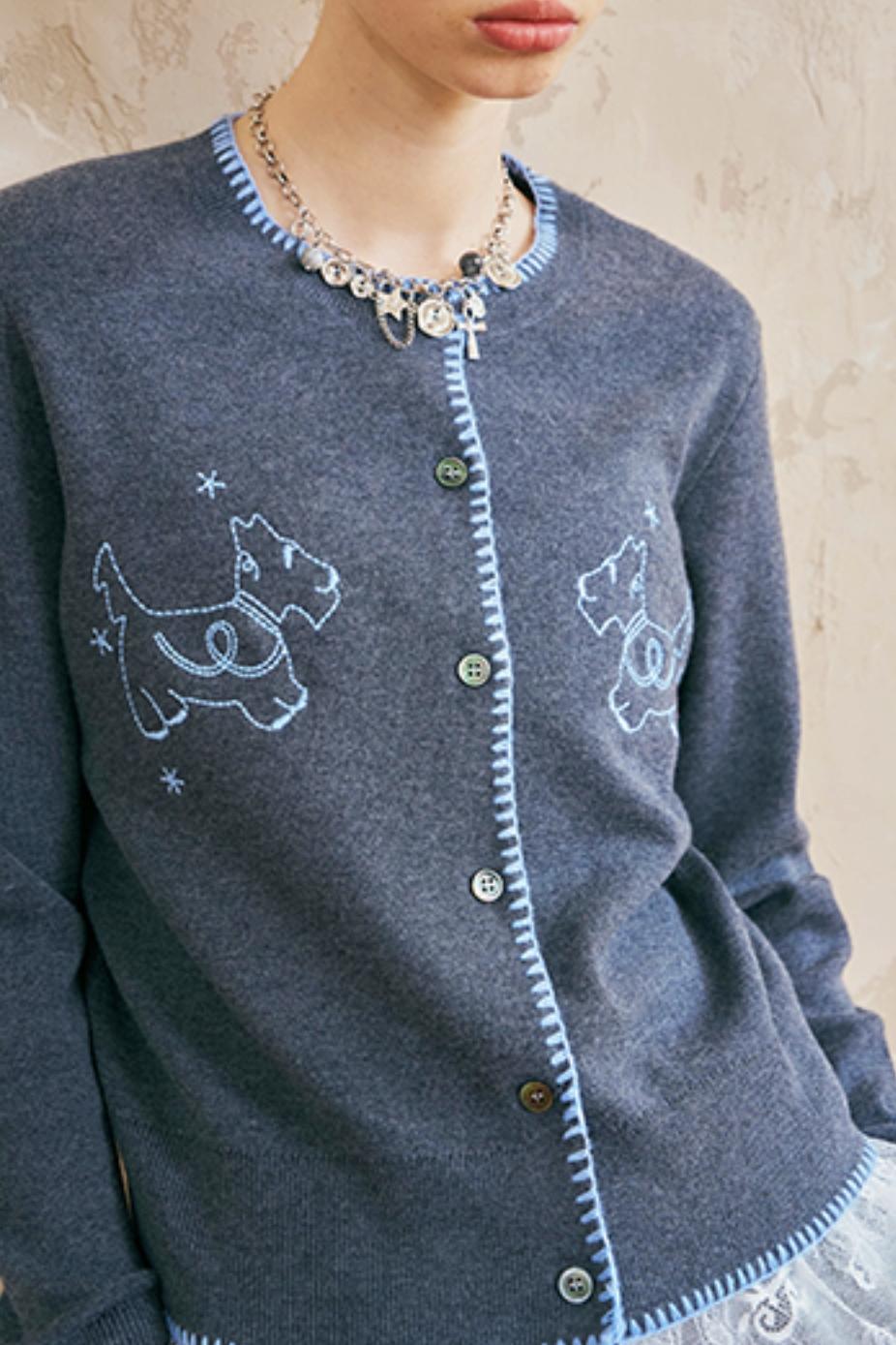 Shell Motif Warm Cardigan