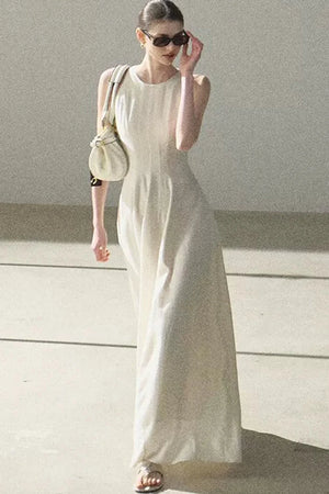 Shimmering Linen Sleeveless Dress