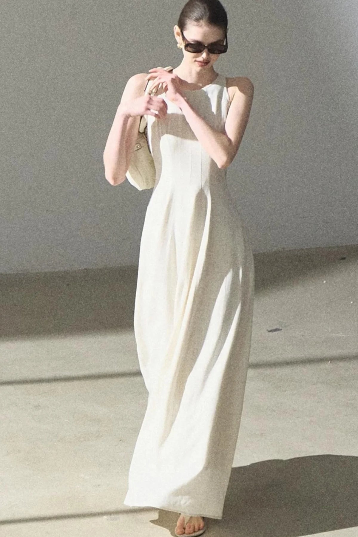 Shimmering Linen Sleeveless Dress