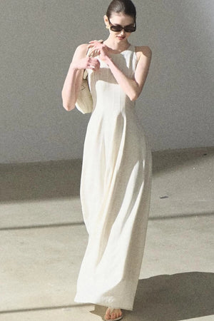 Shimmering Linen Sleeveless Dress