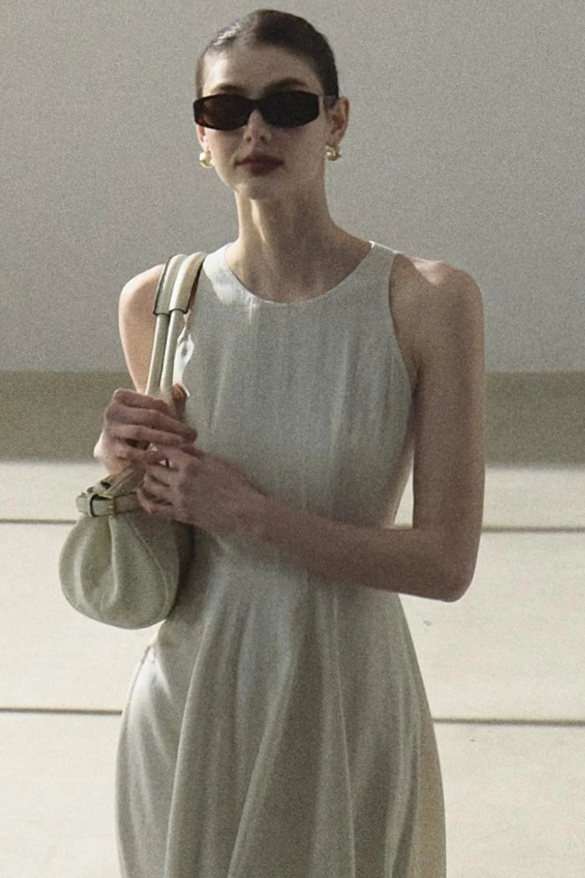 Shimmering Linen Sleeveless Dress
