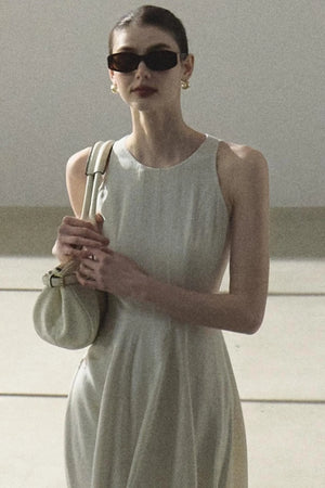 Shimmering Linen Sleeveless Dress
