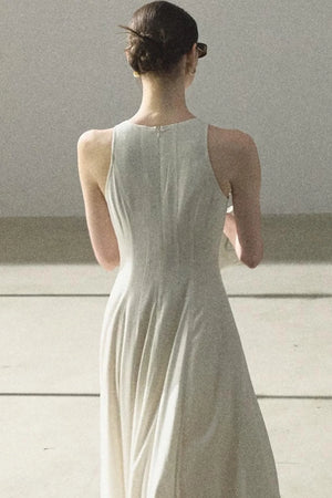 Shimmering Linen Sleeveless Dress