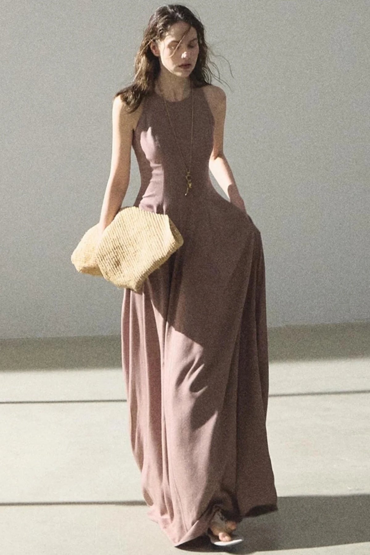 Shimmering Linen Sleeveless Dress