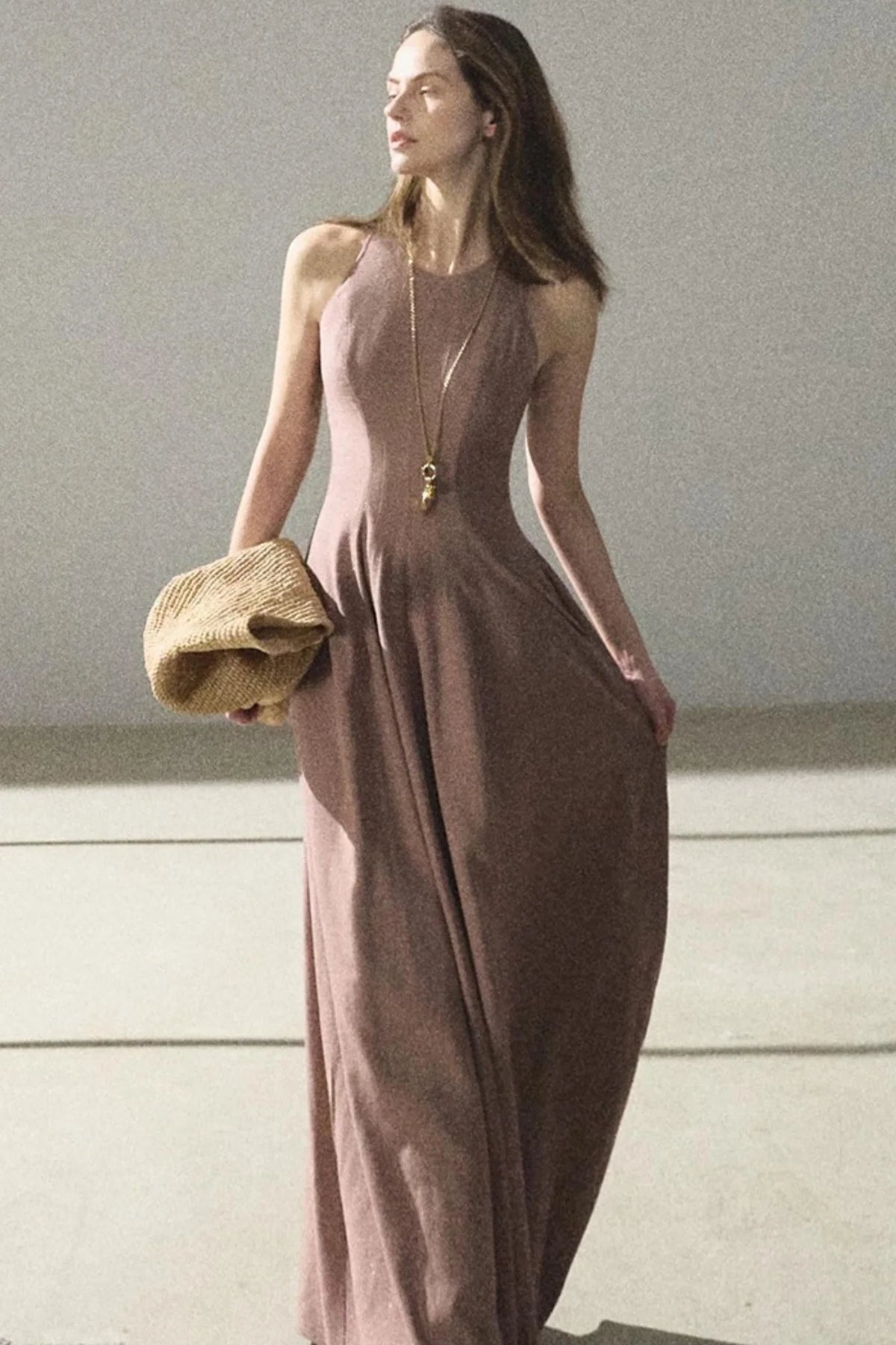 Shimmering Linen Sleeveless Dress