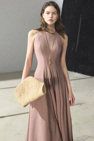 Shimmering Linen Sleeveless Dress