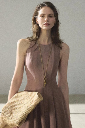 Shimmering Linen Sleeveless Dress