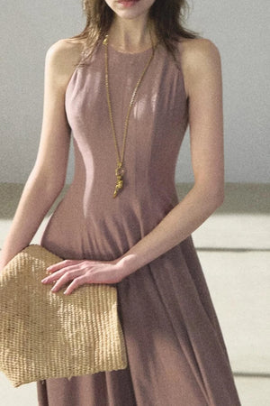 Shimmering Linen Sleeveless Dress