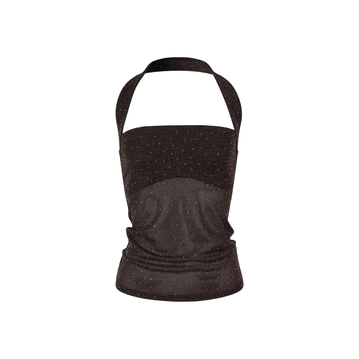 Shiny Halter Neck Tube Top