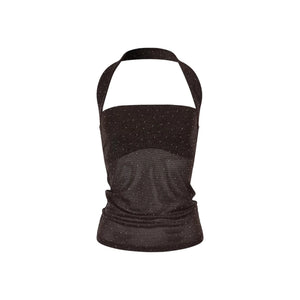 Shiny Halter Neck Tube Top