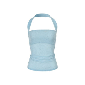 Shiny Halter Neck Tube Top