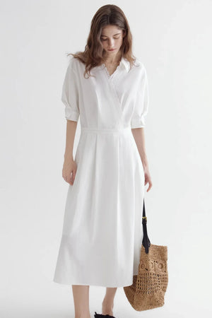 Shirt Collar A-Line Dress